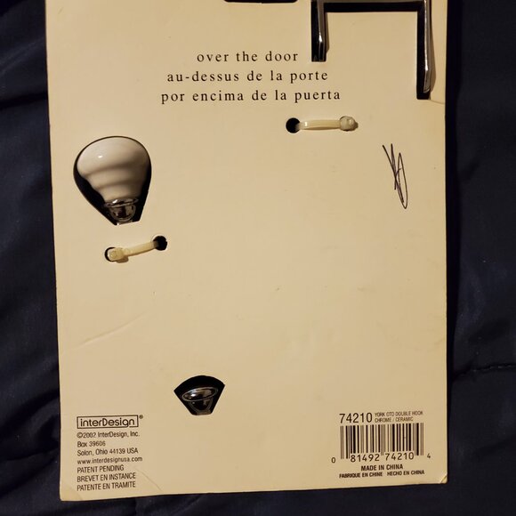 York over the door hook, new, white and metal - Picture 3 of 6